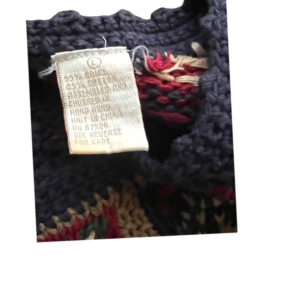 Vintage Cape Isle Chunky hand knitted gorgeous women’s sweater. Size large. - Picture 12 of 13